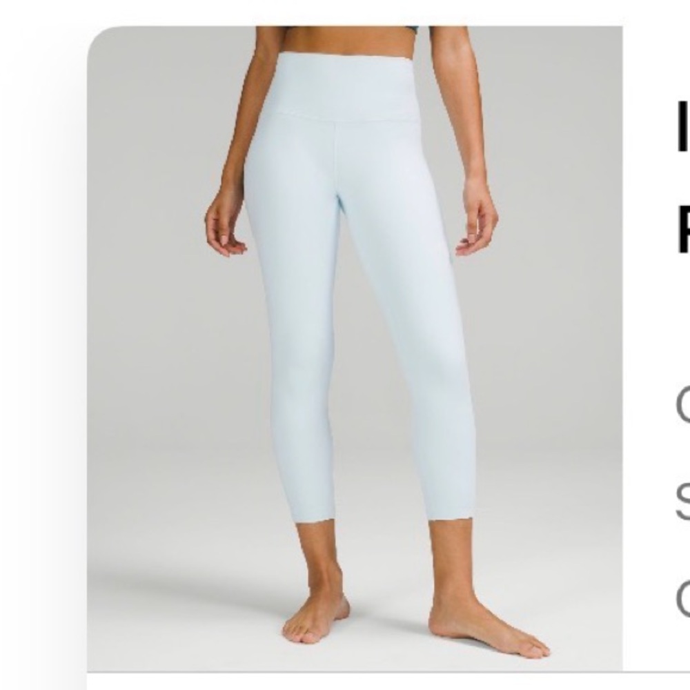 Lululemon Align High Rise Pant 25” Powder Blue